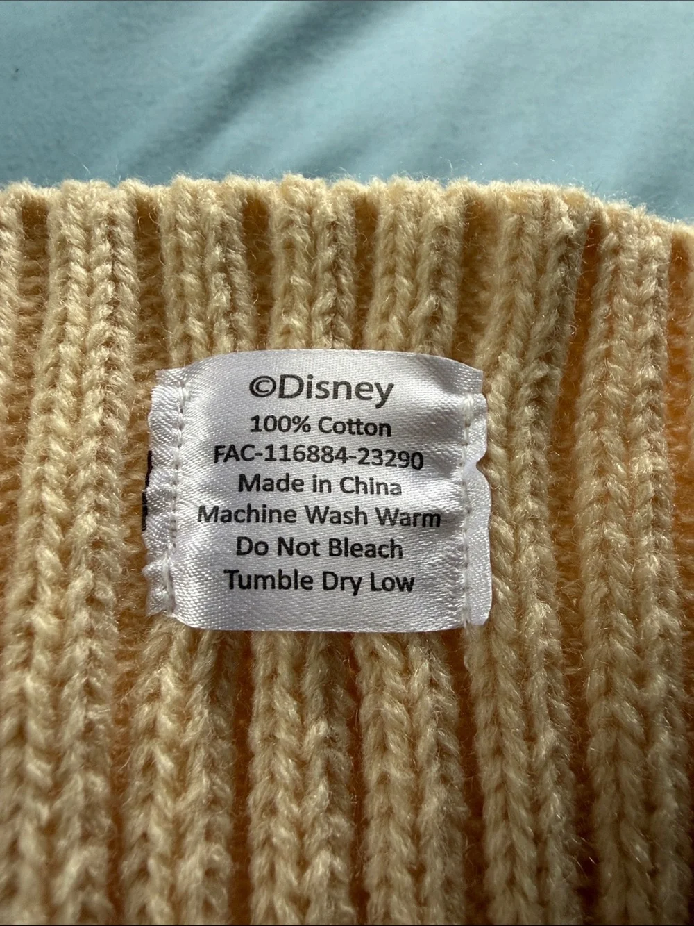 Disneyland Club 33 Knit Pom-Pom Stocking in Beige